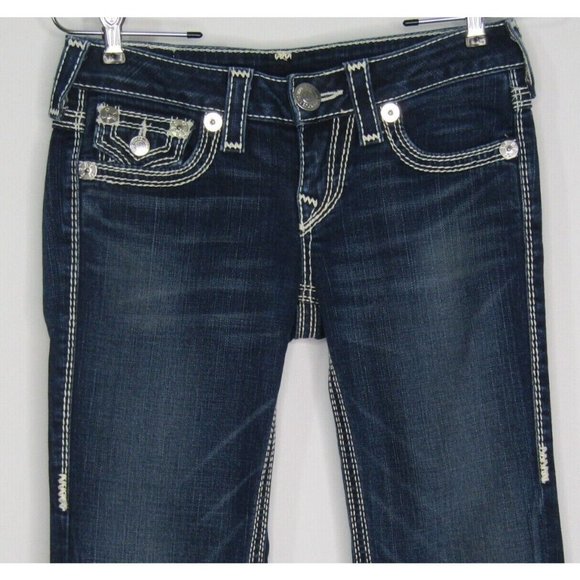 True Religion World Tour "Billy Big QT" Boot Cut Jeans Women's Size 26 28x33 - Picture 2 of 7